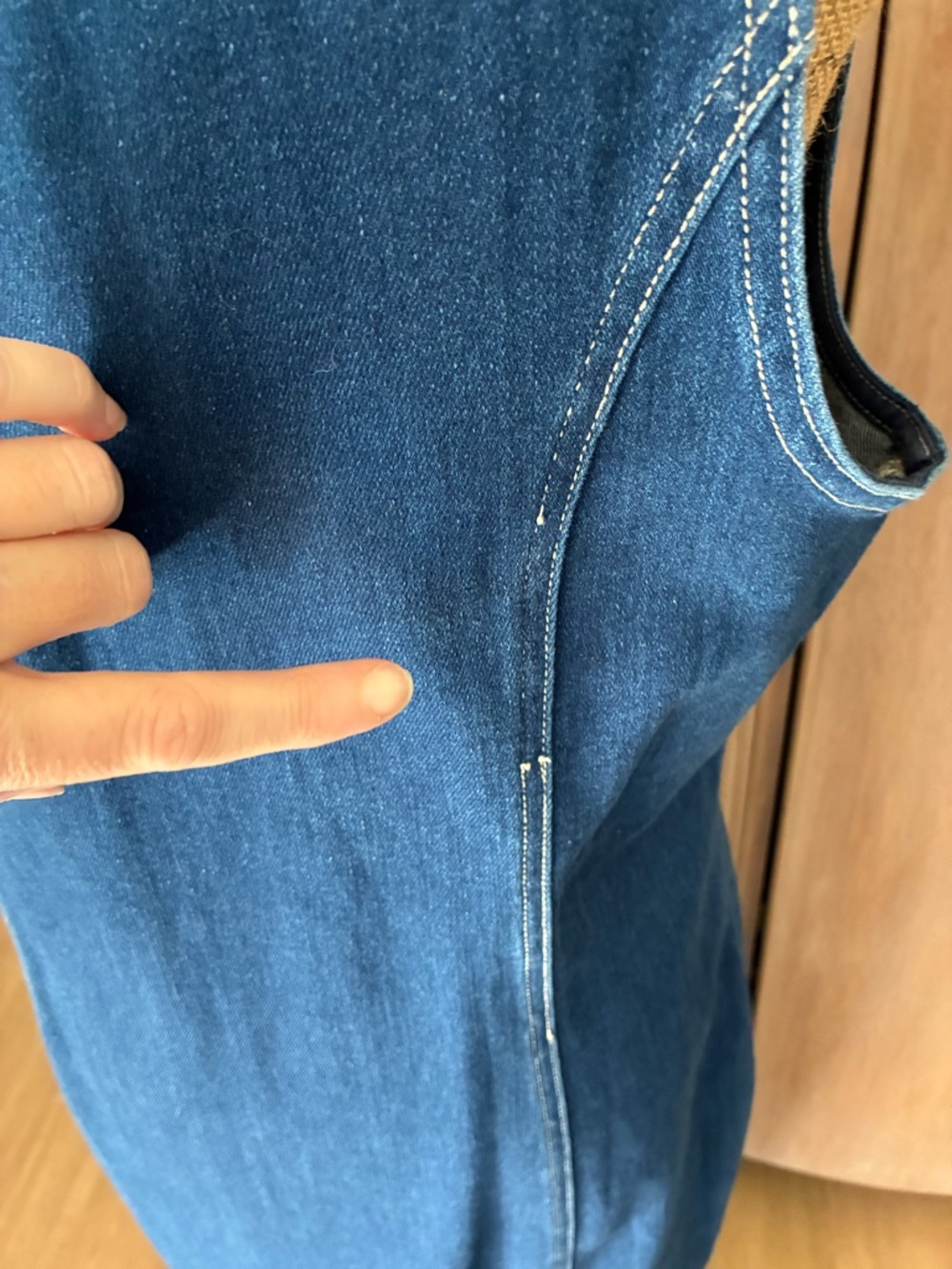 ANTHROPOLOGIE FITTED DENIM PILCRO MIDI DRESS COLOR DENIM DARK  XL NWT - Picture 15 of 16